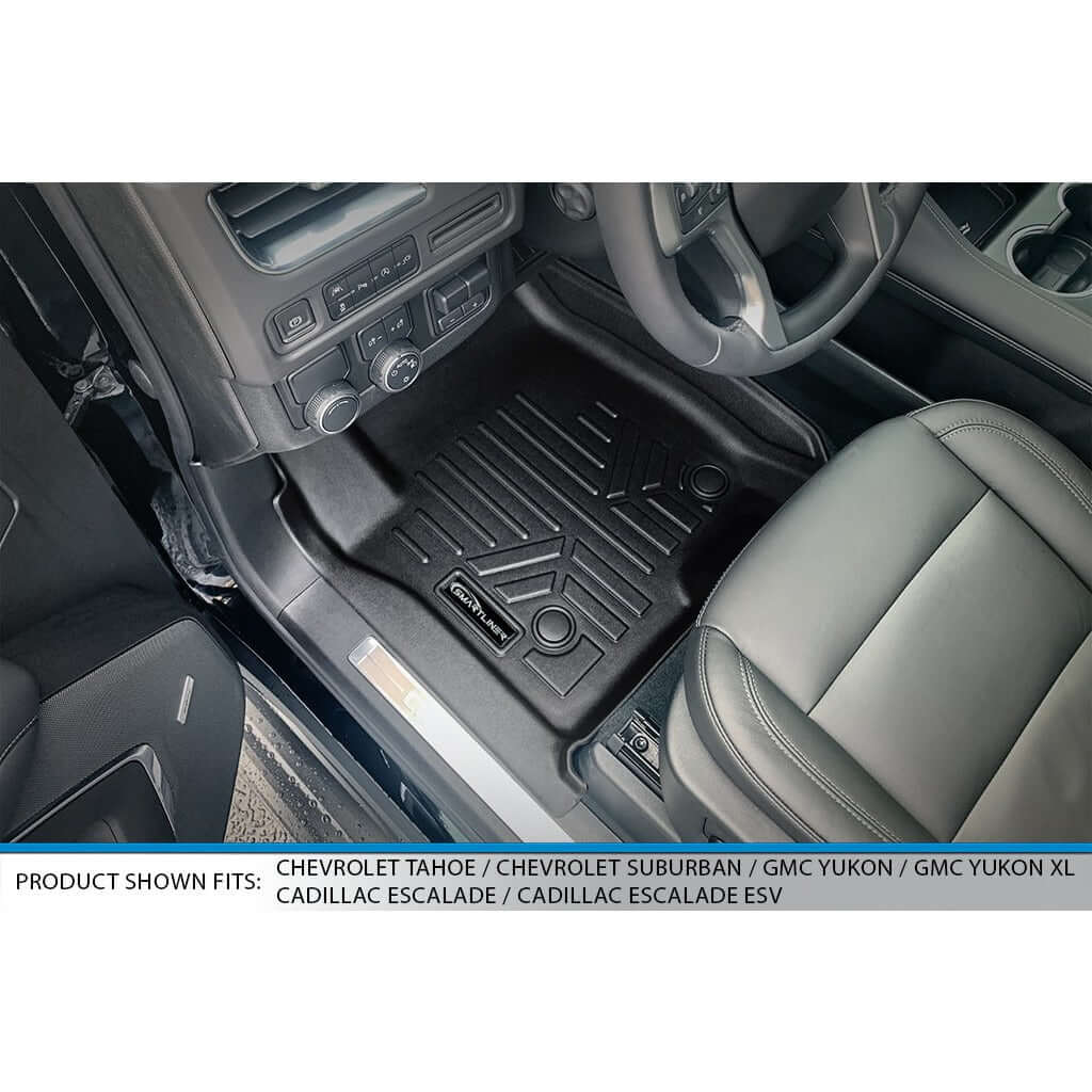 SMARTLINER Custom Fit Floor Liners For 2021-2025 Chevrolet Tahoe/GMC Yukon with 2nd Row Bench Seat