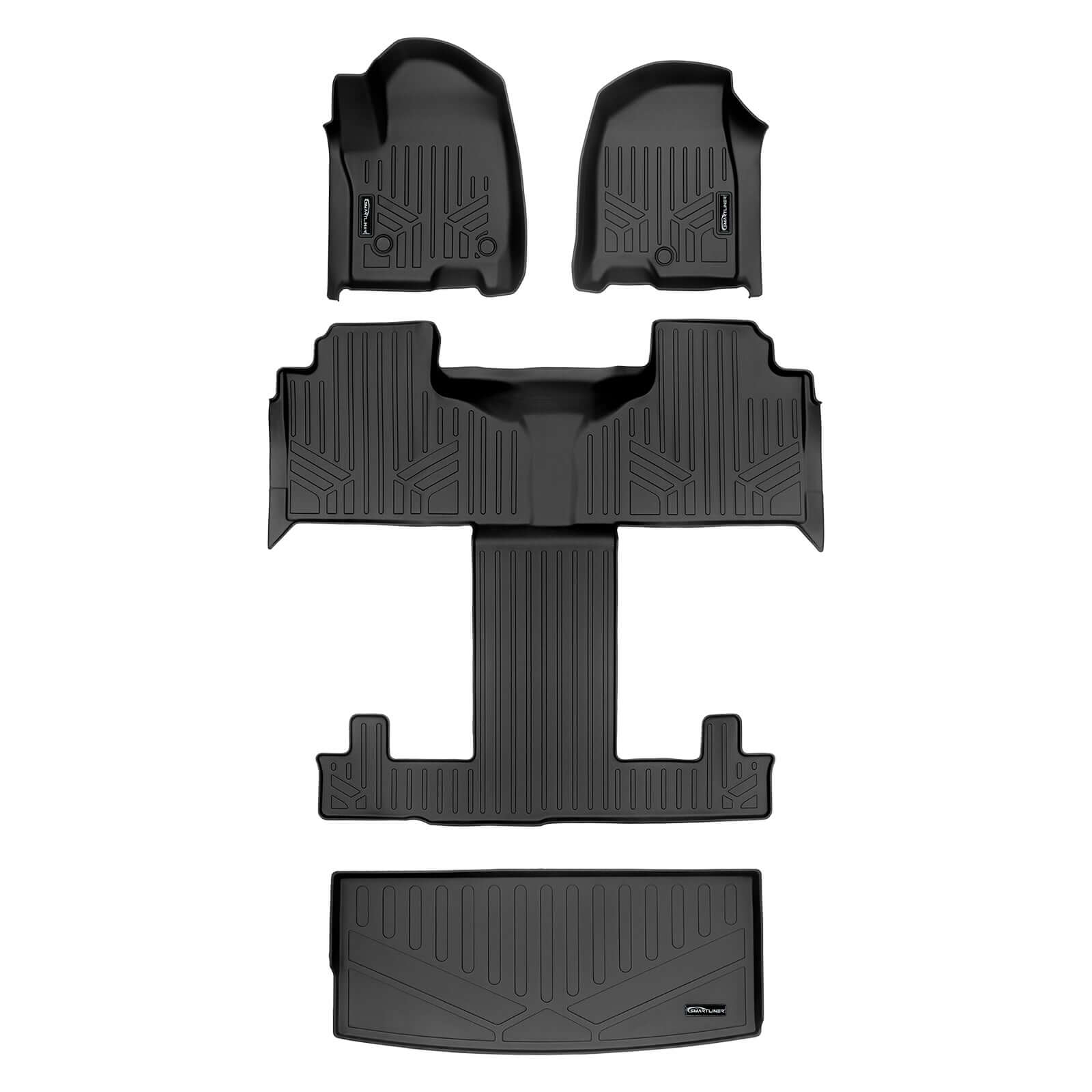 SMARTLINER Custom Fit Floor Liners For 2021-2025 Cadillac Escalade with 2nd Row Bucket Seats