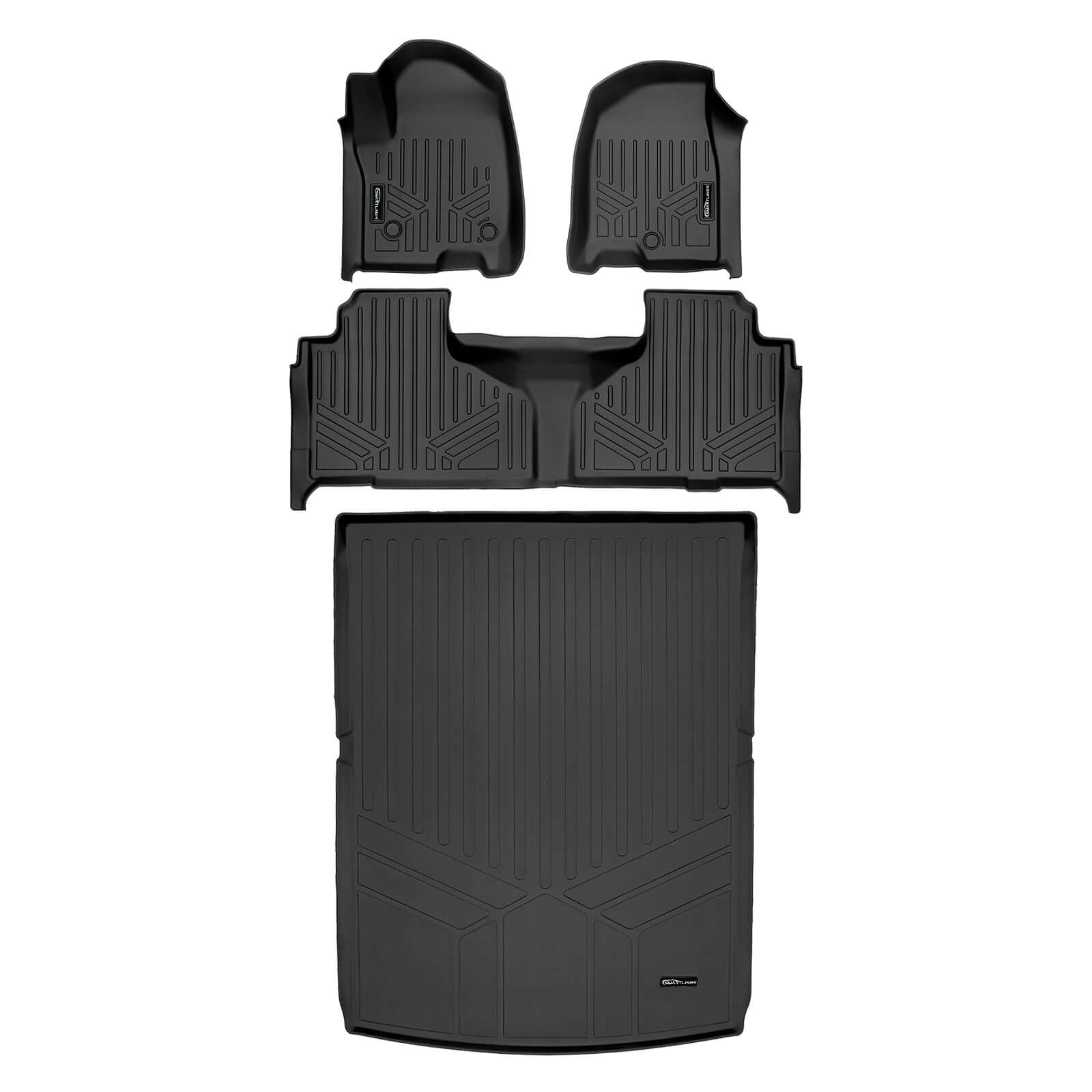 SMARTLINER Custom Fit Floor Liners For 2021-2025 Cadillac Escalade ESV with 2nd Row Bench Seat