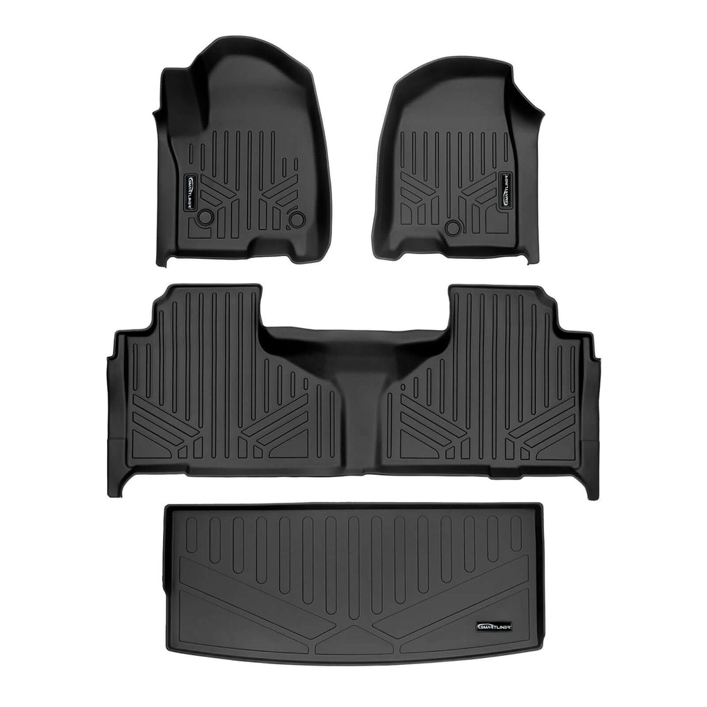 SMARTLINER Custom Fit Floor Liners For 2021-2025 Cadillac Escalade with 2nd Row Bench Seat