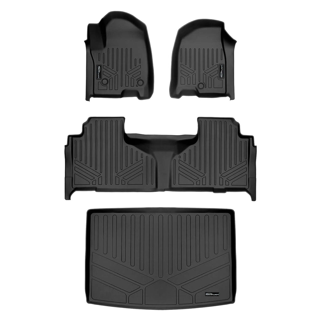 SMARTLINER Custom Fit Floor Liners For 2021-2025 Cadillac Escalade ESV with 2nd Row Bench Seat