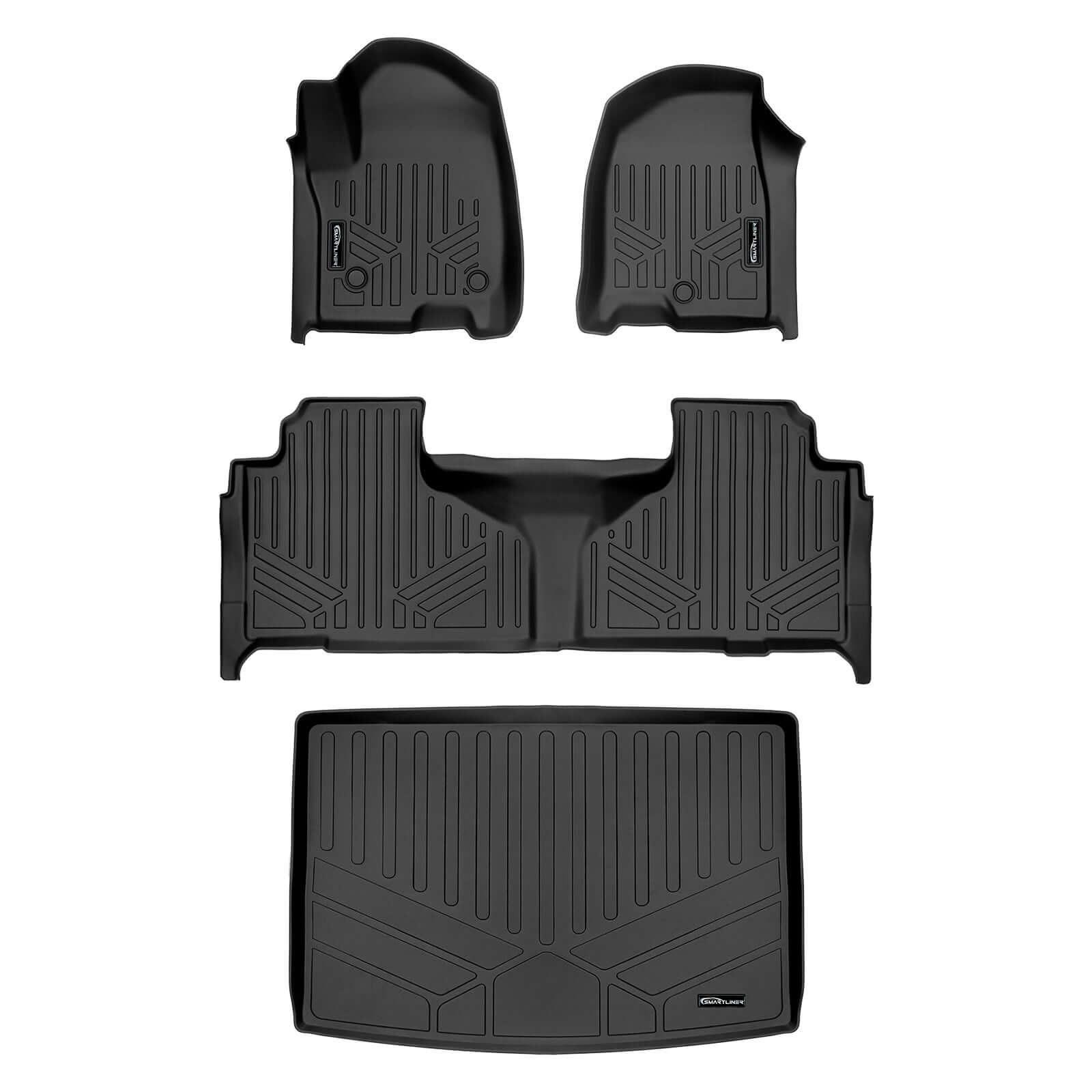 SMARTLINER Custom Fit Floor Liners For 2021-2025 Cadillac Escalade ESV with 2nd Row Bench Seat