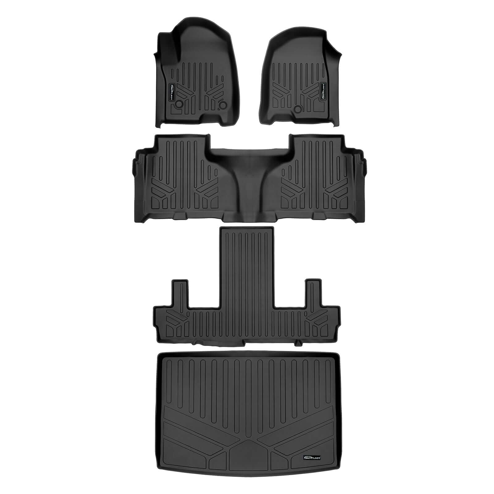 SMARTLINER Custom Fit Floor Liners For 2021-2025 GMC Yukon XL/ Yukon Denali XL with 2nd Row Bucket Seats