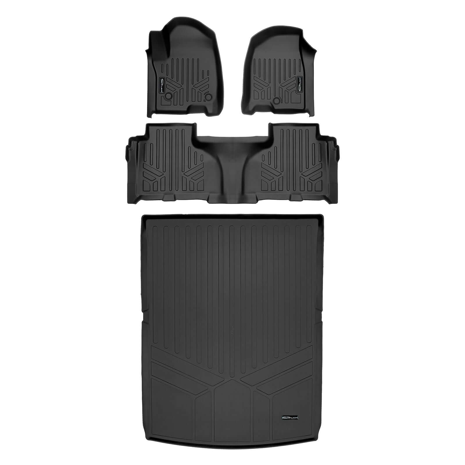 SMARTLINER Custom Fit Floor Liners For 2021-2025 Chevrolet Suburban with 2nd Row Bucket Seats