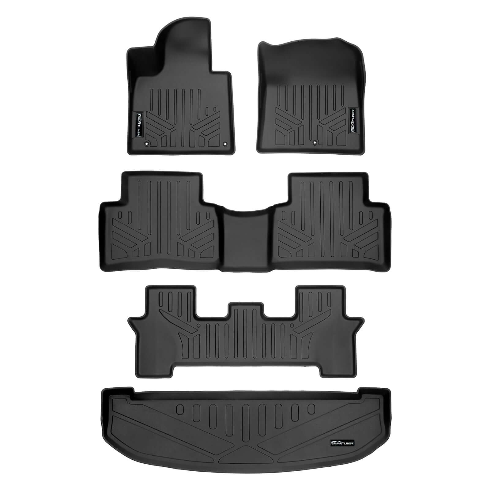 SMARTLINER Custom Fit Floor Liners For 2021-2025 Kia Sorento (with 2nd Row Bench Seat)