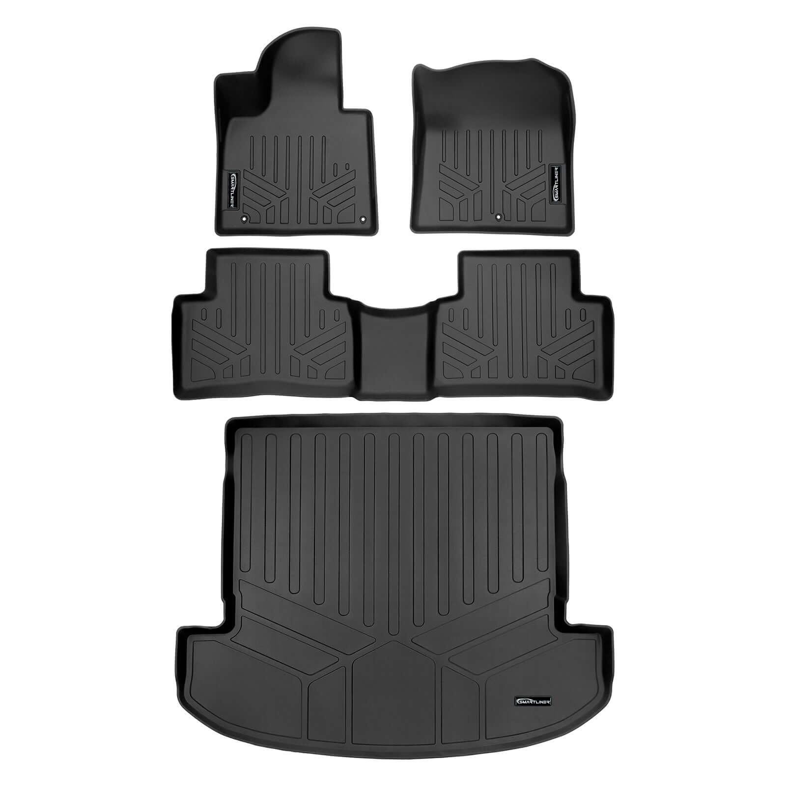 SMARTLINER Custom Fit Floor Liners For 2021-2025 Kia Sorento (with 2nd Row Bench Seat)