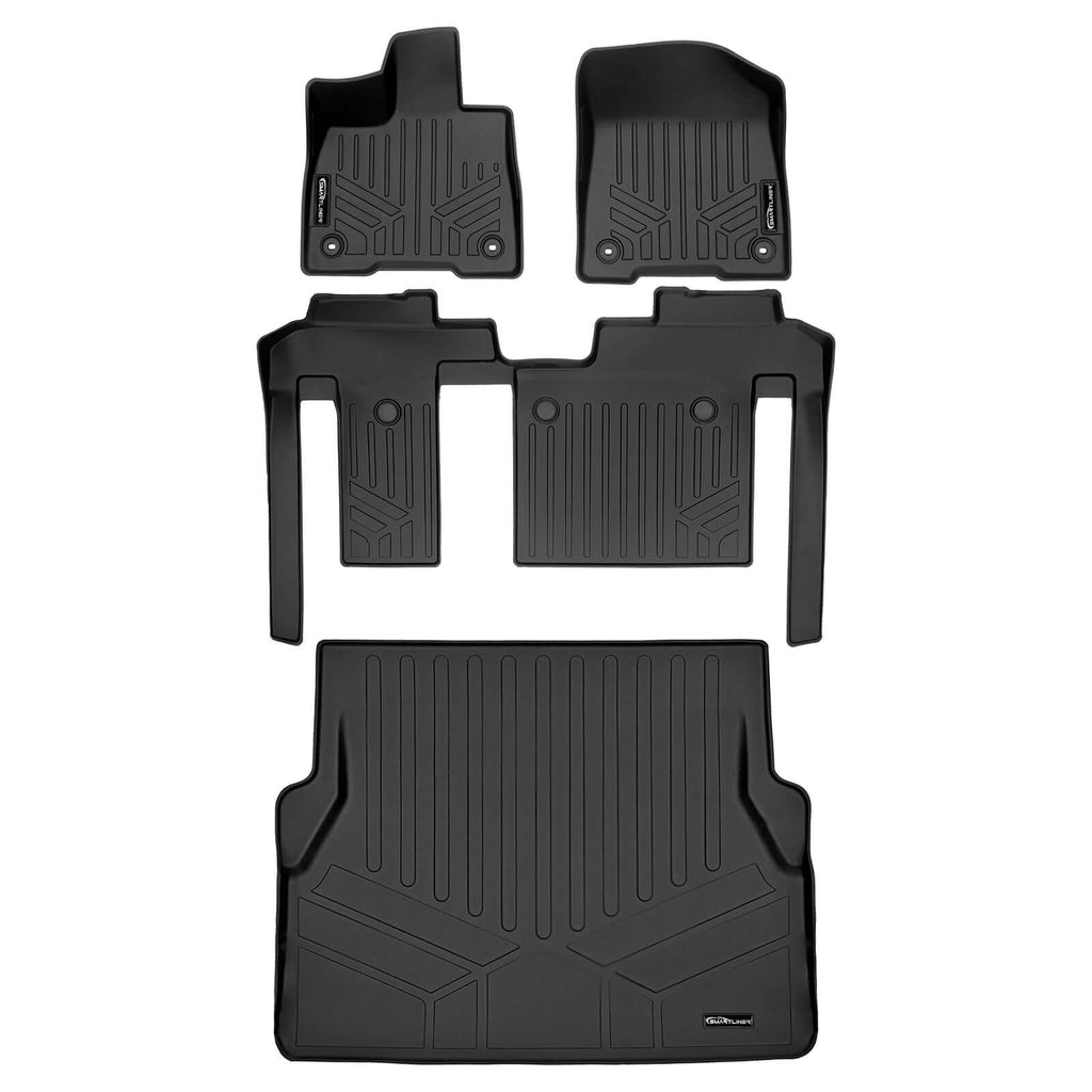 SMARTLINER Custom Fit Floor Liners For 2021-2025 Toyota Sienna with 2nd Row Bench Seat