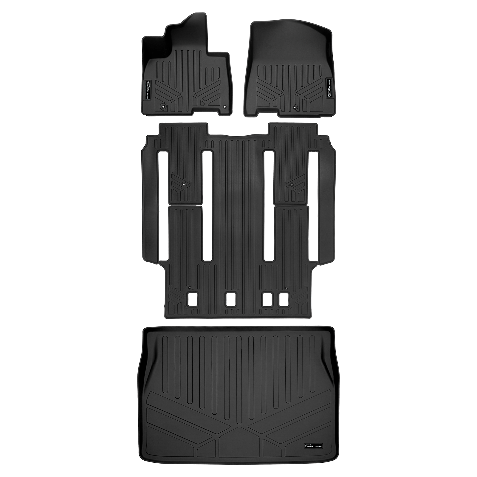 SMARTLINER Custom Fit Floor Liners For 2022-2025 Kia Carnival (7 Passenger Models Without 2nd Row VIP Seats)