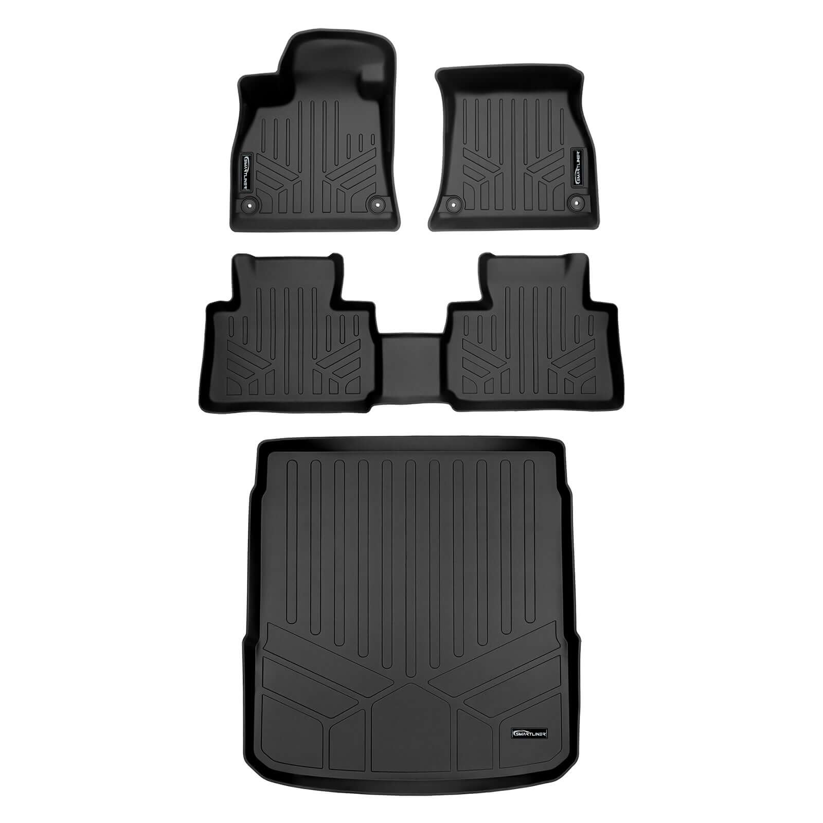 SMARTLINER Custom Fit Floor Liners For 2019-2023 Audi E-Tron /2020-2023 E-Tron Sportback (without 2nd Row Retention)
