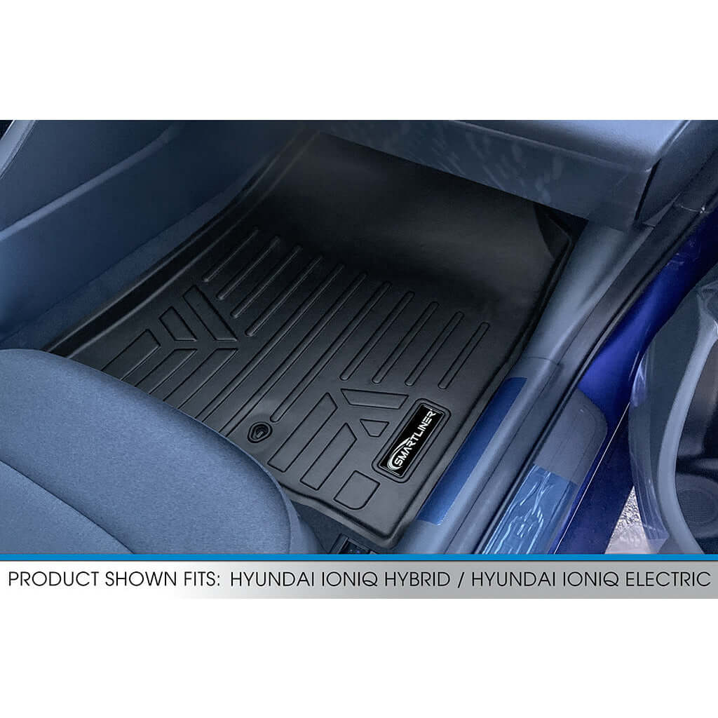 SMARTLINER Custom Fit Floor Liners For 2017-2022 Hyundai IONIQ Hybrid (Does Not Fit Electric Models)