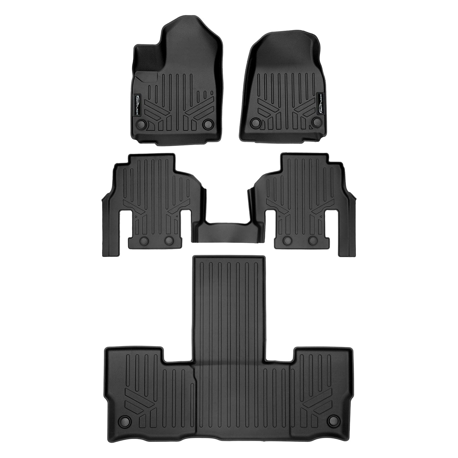 SMARTLINER Custom Fit Floor Liners For 2022-2025 Jeep Wagoneer (7 Passenger Model)