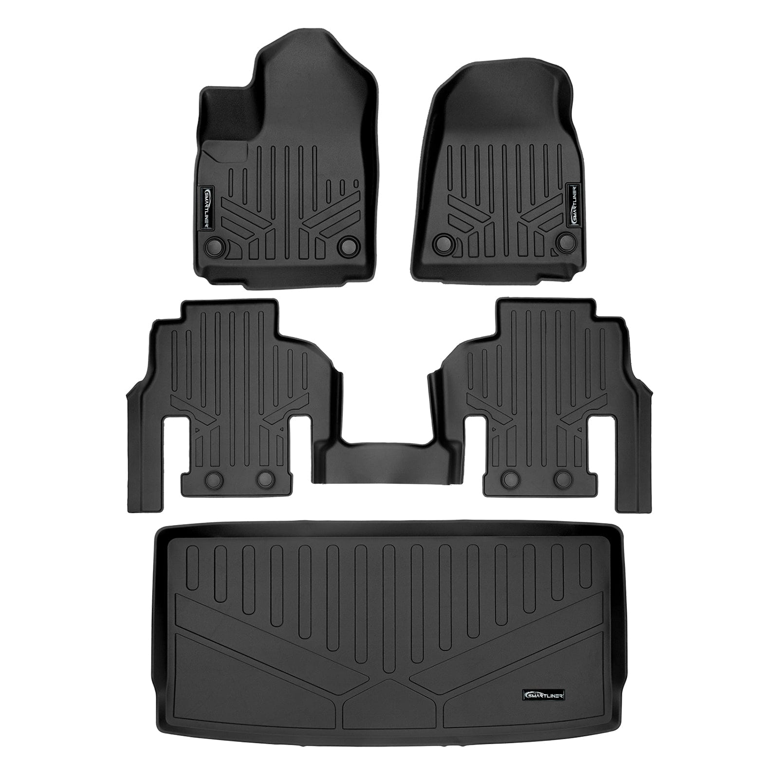 SMARTLINER Custom Fit Floor Liners For 2022-2025 Jeep Wagoneer (7 Passenger Model)