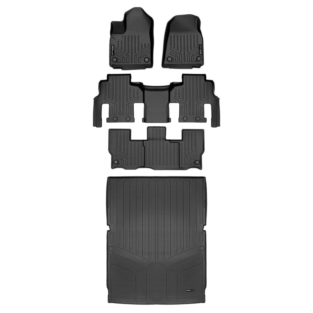 SMARTLINER Custom Fit Floor Liners For 2023-2025 Jeep Grand Wagoneer L (8 Passenger Model)