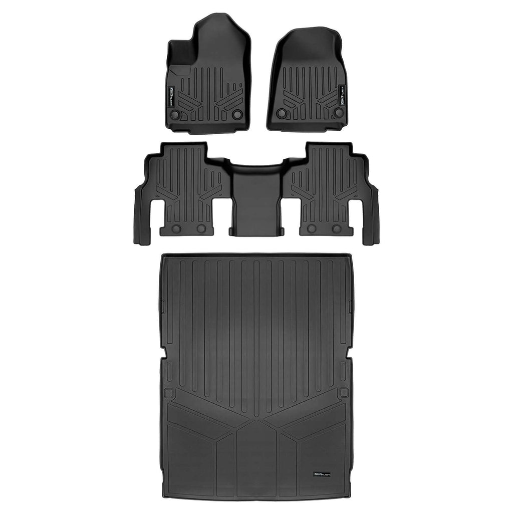 SMARTLINER Custom Fit Floor Liners For 2023-2025 Jeep Grand Wagoneer L (8 Passenger Model)
