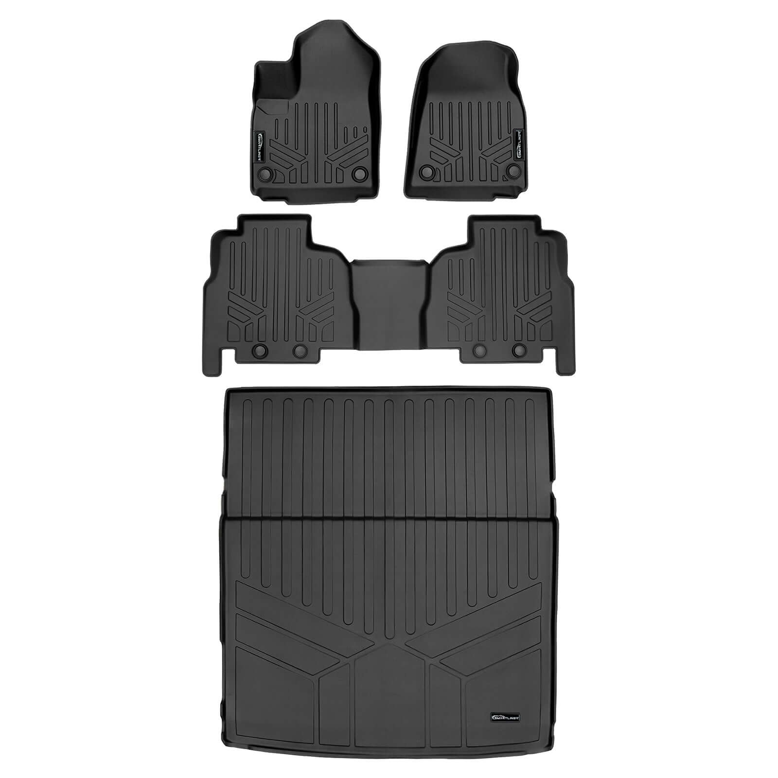 SMARTLINER Custom Fit Floor Liners For 2022-2025 Jeep Grand Wagoneer (8 Passenger Model)