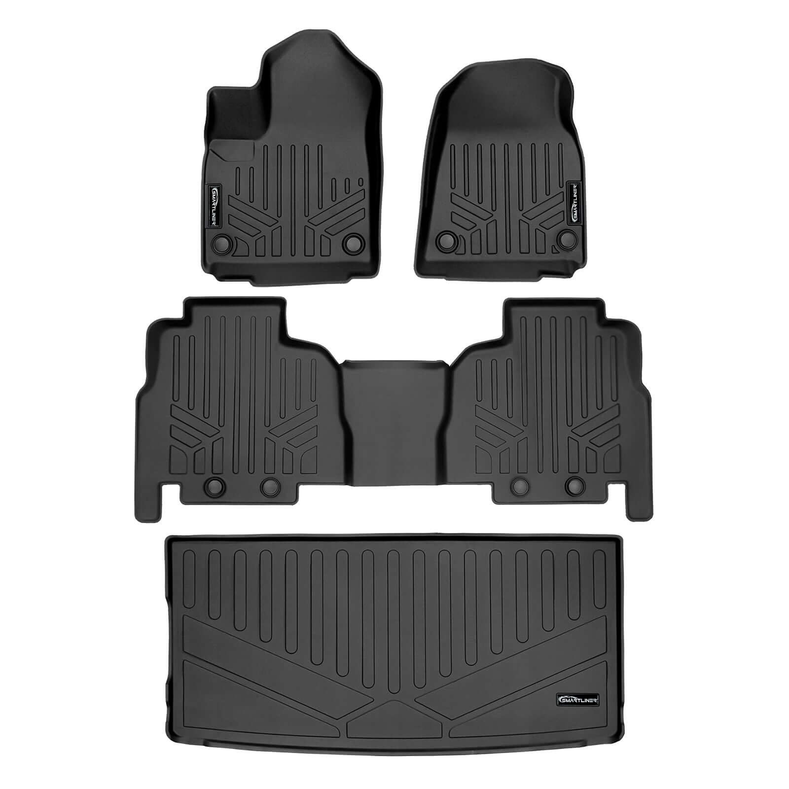 SMARTLINER Custom Fit Floor Liners For 2022-2025 Jeep Grand Wagoneer (8 Passenger Model)