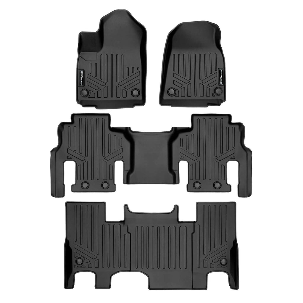 SMARTLINER Custom Fit Floor Liners For 2022-2025 Jeep Grand Wagoneer (7 Passenger Model)