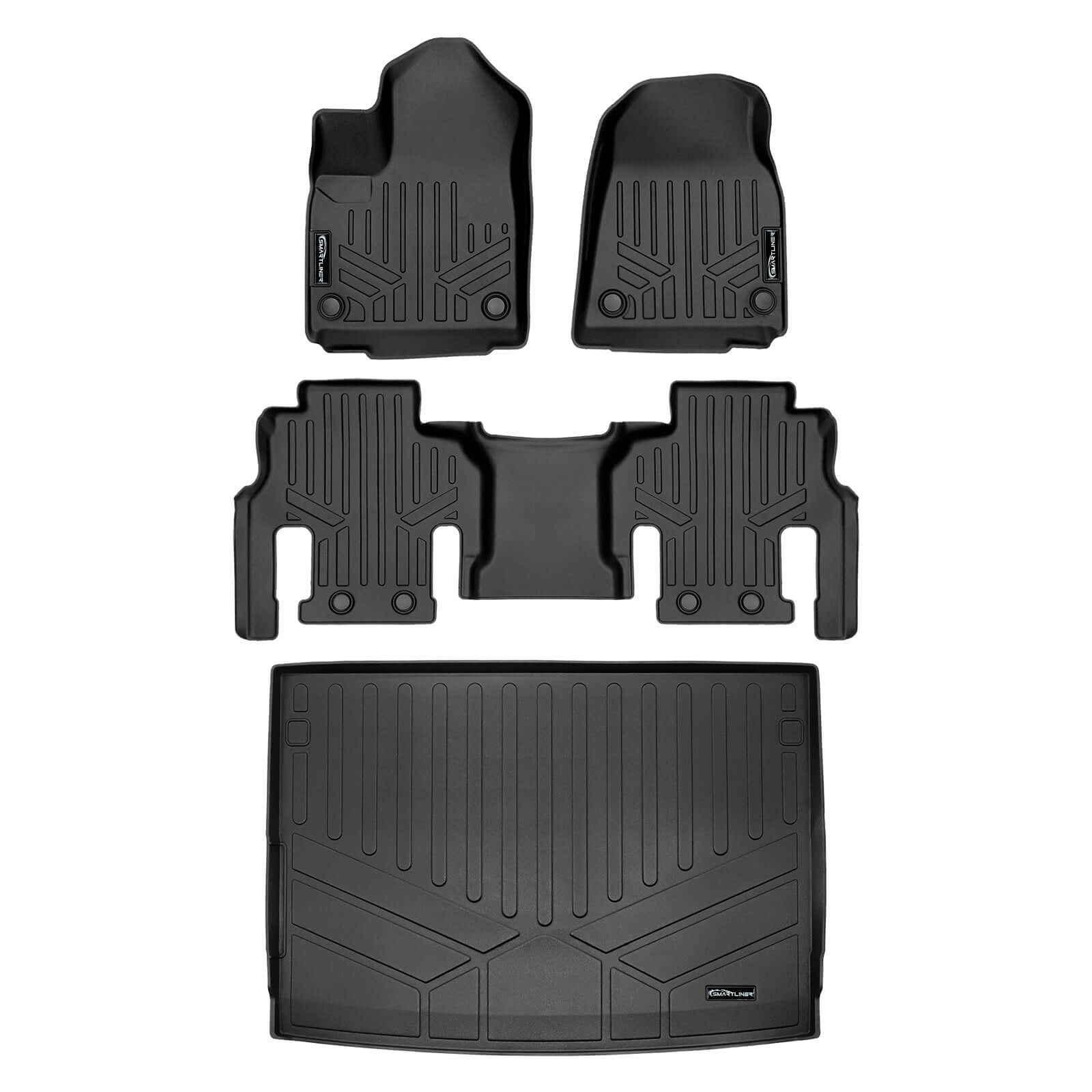 SMARTLINER Custom Fit Floor Liners For 2023-2025 Jeep Grand Wagoneer L (7 Passenger Model)