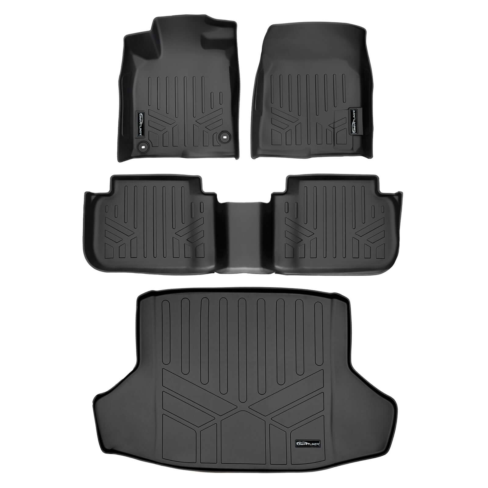 SMARTLINER Custom Fit Floor Liners For 2022-2025 Honda Civic Sedan w/o 2nd Row USB Ports