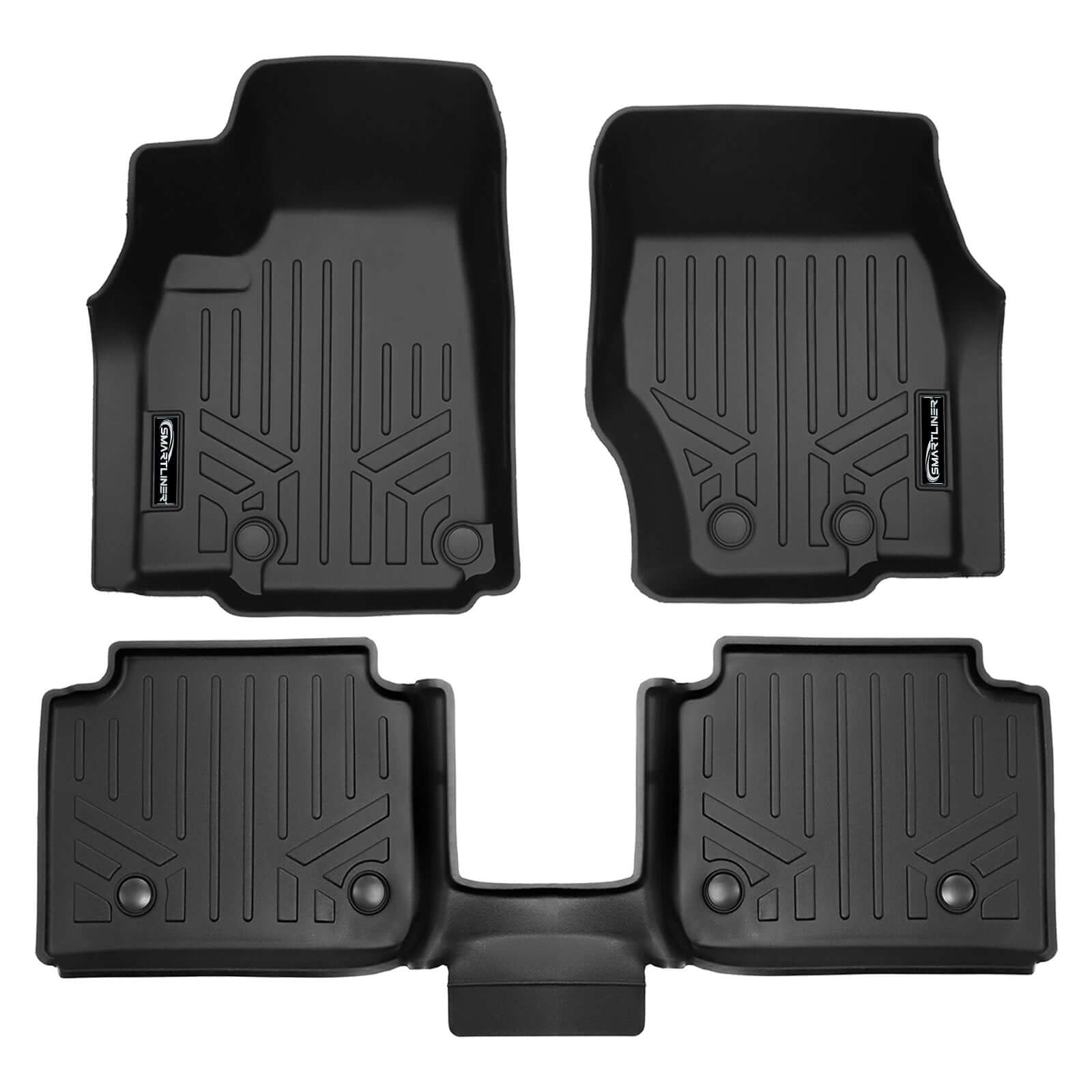 SMARTLINER Custom Fit Floor Liners For 2021-2025 Jeep Grand Cherokee L with 2nd Row Bucket Seats With Center Console
