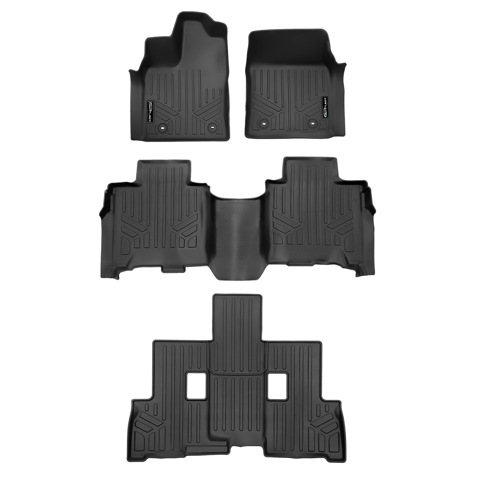 SMARTLINER Custom Fit Floor Liners For 2023-2025 Toyota Sequoia (7 Passenger Model without Center Console)
