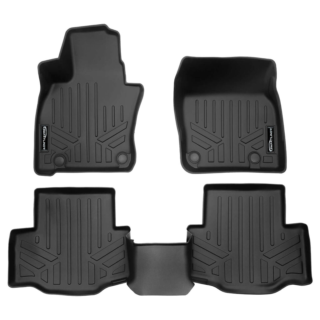 SMARTLINER Custom Fit Floor Liners For 2024-2025 Mazda CX-90 Plug-In Hybrid (Only Fits 2nd Row Bucket Seats With No Center Console)