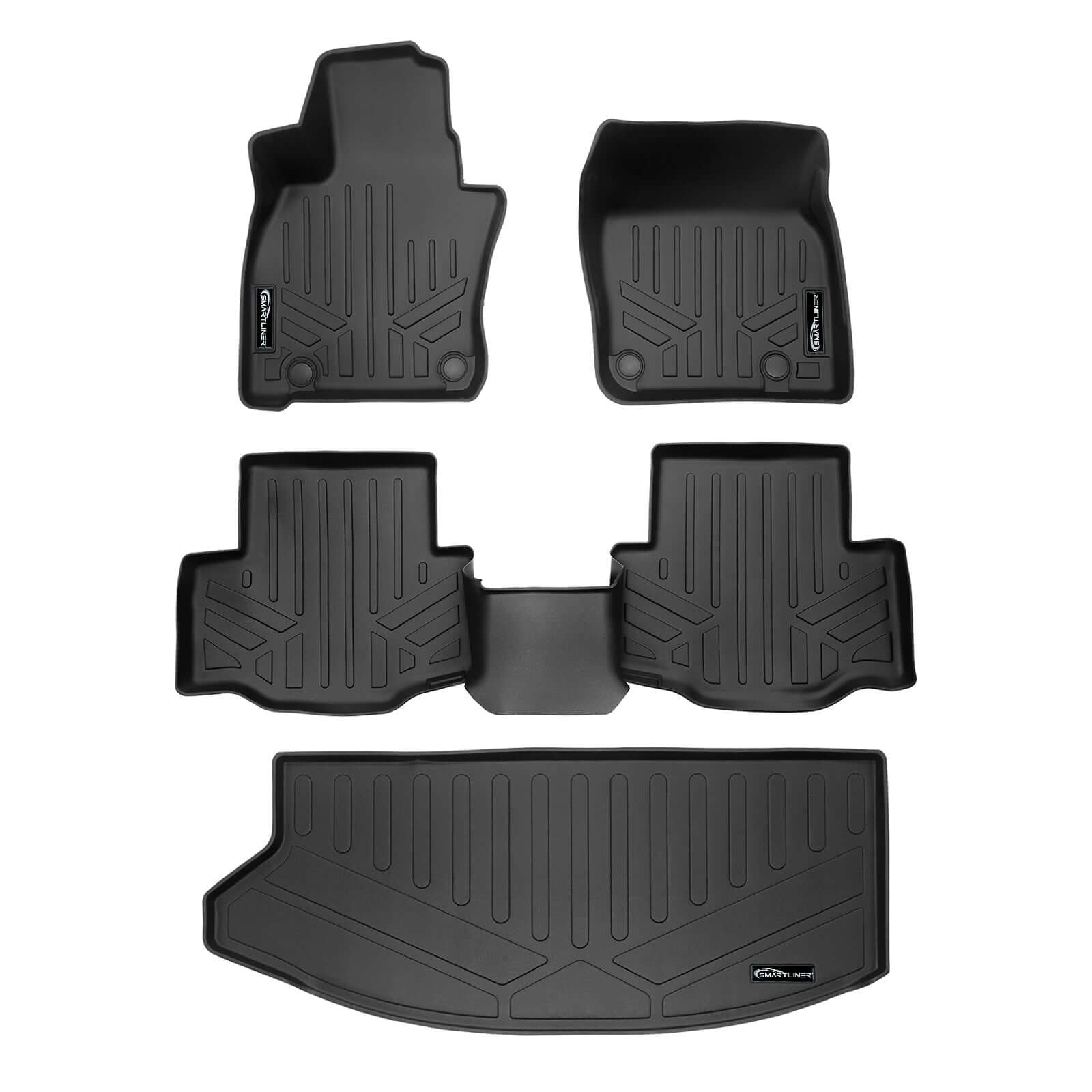 SMARTLINER Custom Fit Floor Liners For 2024-2025 Mazda CX-90 (Only Fits 2nd Row Bucket Seats With No Center Console)