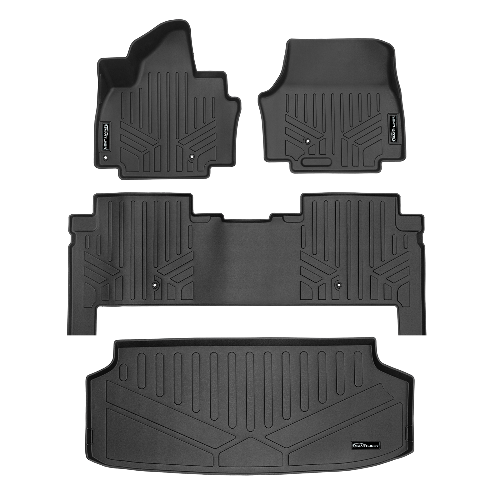 SMARTLINER Custom Fit Floor Liners Compatible With 2024 - 2025 Kia EV9 (2nd Row Bench Seat)