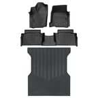 SMARTLINER All Weather Custom Fit Floor Liner Compatible With 2024-2025 Toyota Tacoma Double Cab (Only Fits with 2nd Row Under Seat Storage)