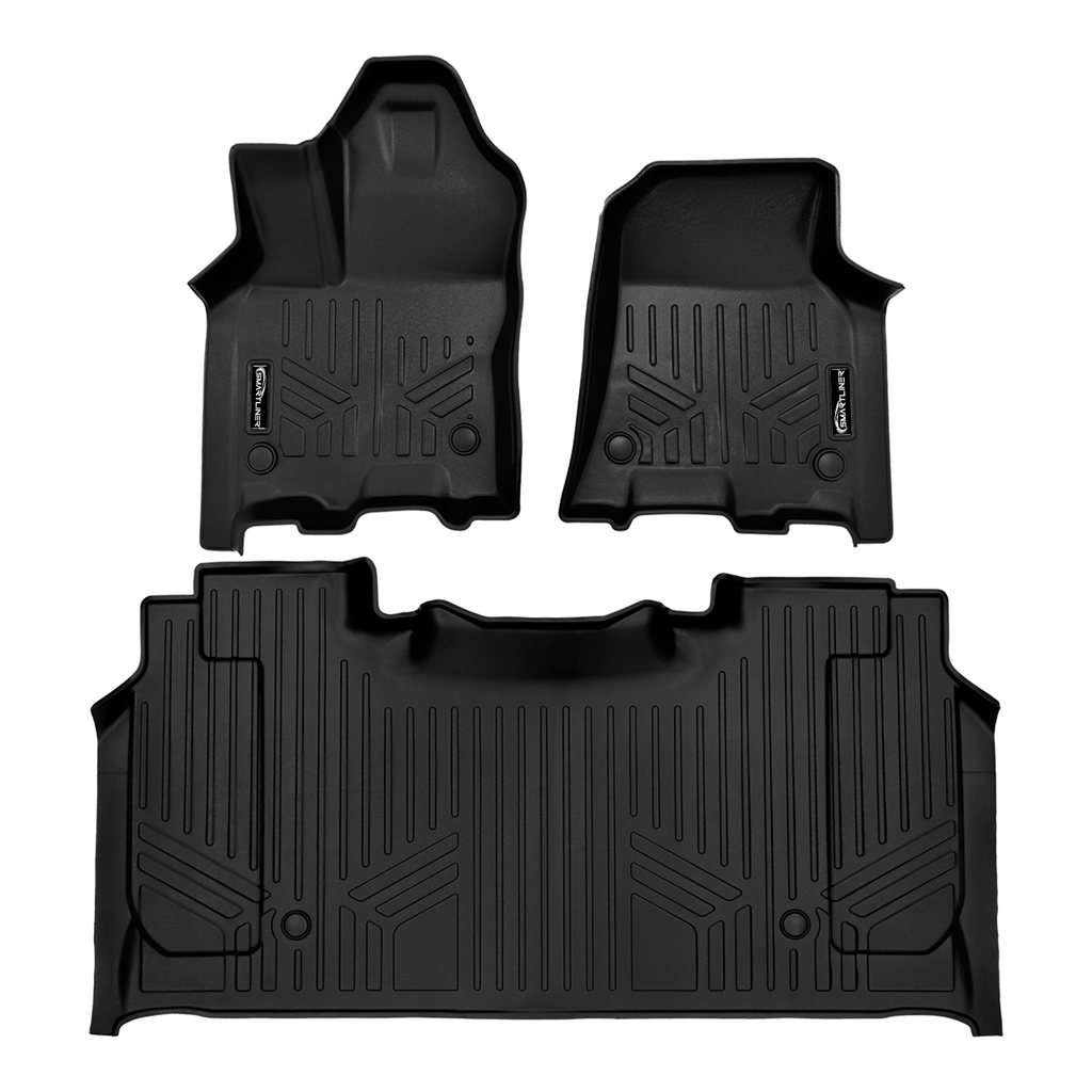 SmartCoverage™ Custom Fit Floor Liners For 2025-2026 Ram 1500 RHO Crew Cab with Rear Underseat Storage Box with 1st Row Bucket Seats