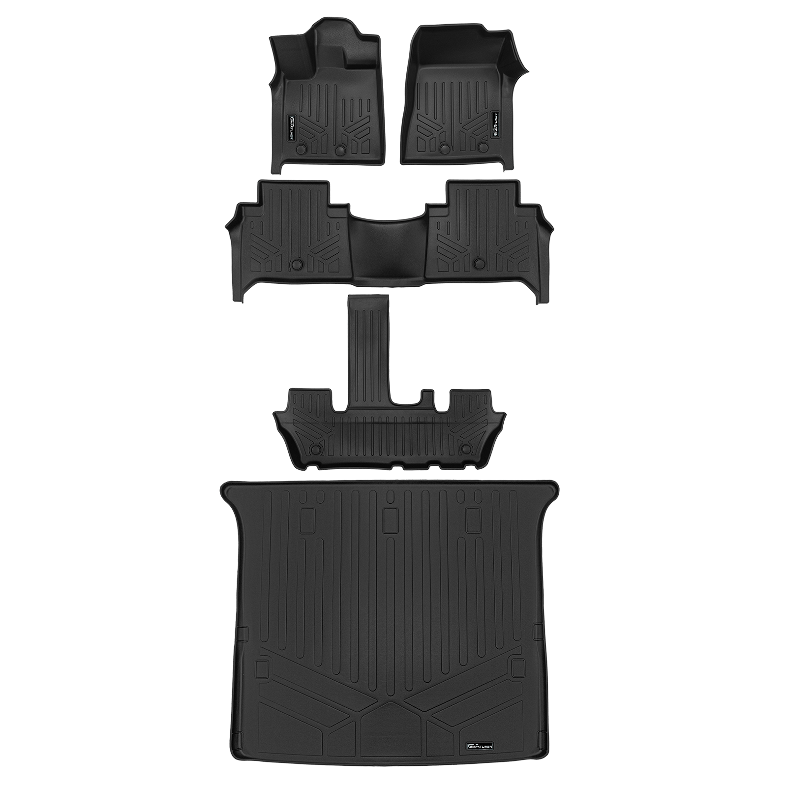 SMARTLINER Custom Fit Floor Liners For 2025 Infiniti QX80 and 2025 Nissan Armada Bucket Seats & Center Console Only