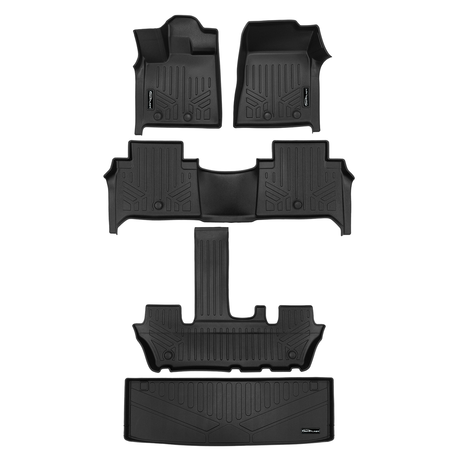 SMARTLINER Custom Fit Floor Liners For 2025 Infiniti QX80 and 2025 Nissan Armada Bucket Seats & Center Console Only