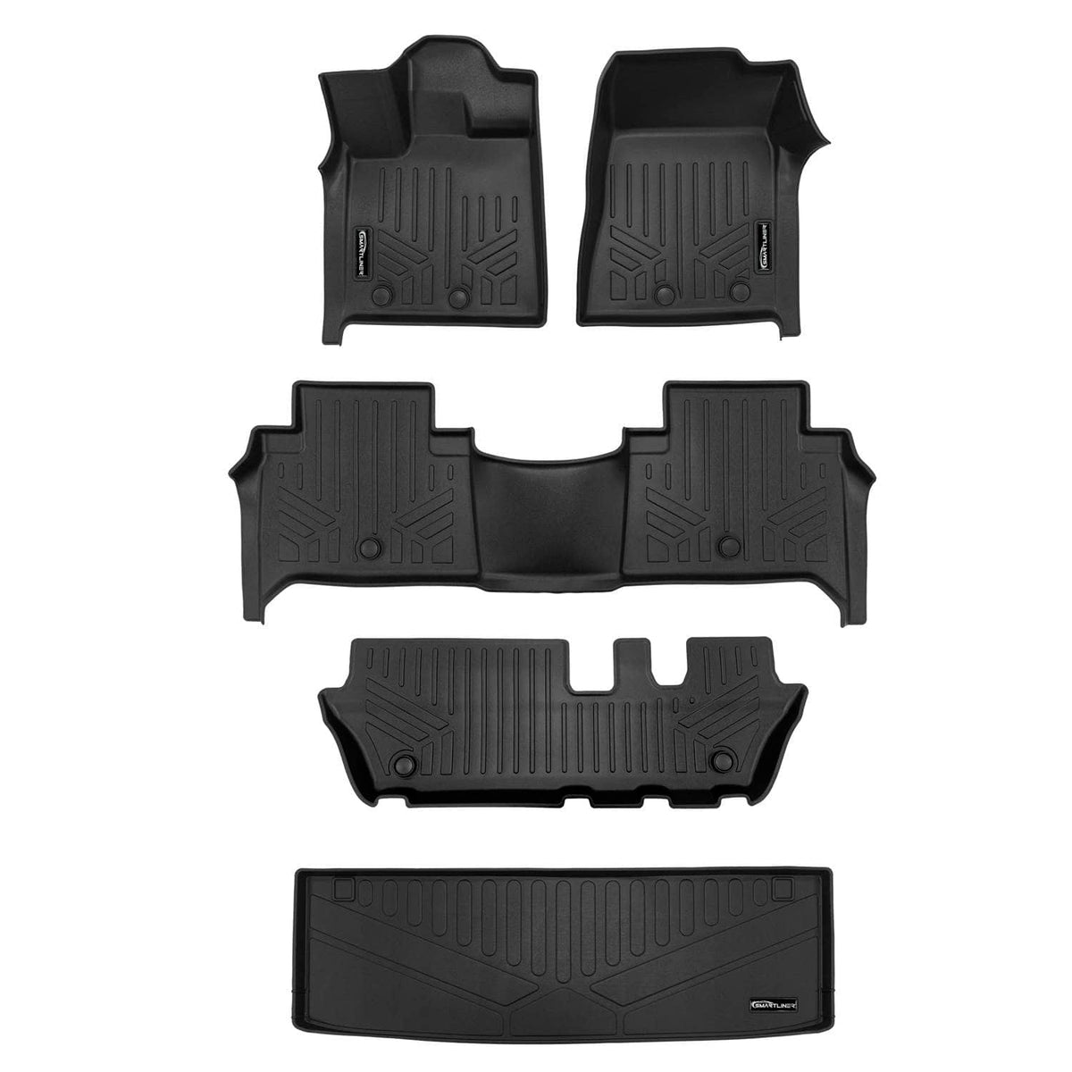 SMARTLINER Custom Fit Floor Liners For 2025 Infiniti QX80/2025 Nissan Armada Without Bucket Seats & Center Console Only