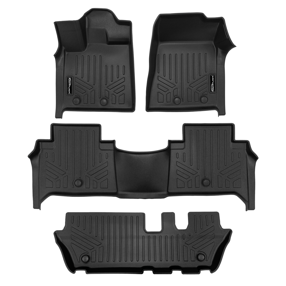 SMARTLINER Custom Fit Floor Liners For 2025 Infiniti QX80/2025 Nissan Armada Without Bucket Seats & Center Console Only