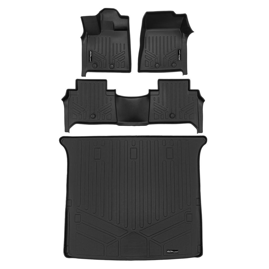 SMARTLINER Custom Fit Floor Liners For 2025 Infiniti QX80/2025 Nissan Armada Without Bucket Seats & Center Console Only