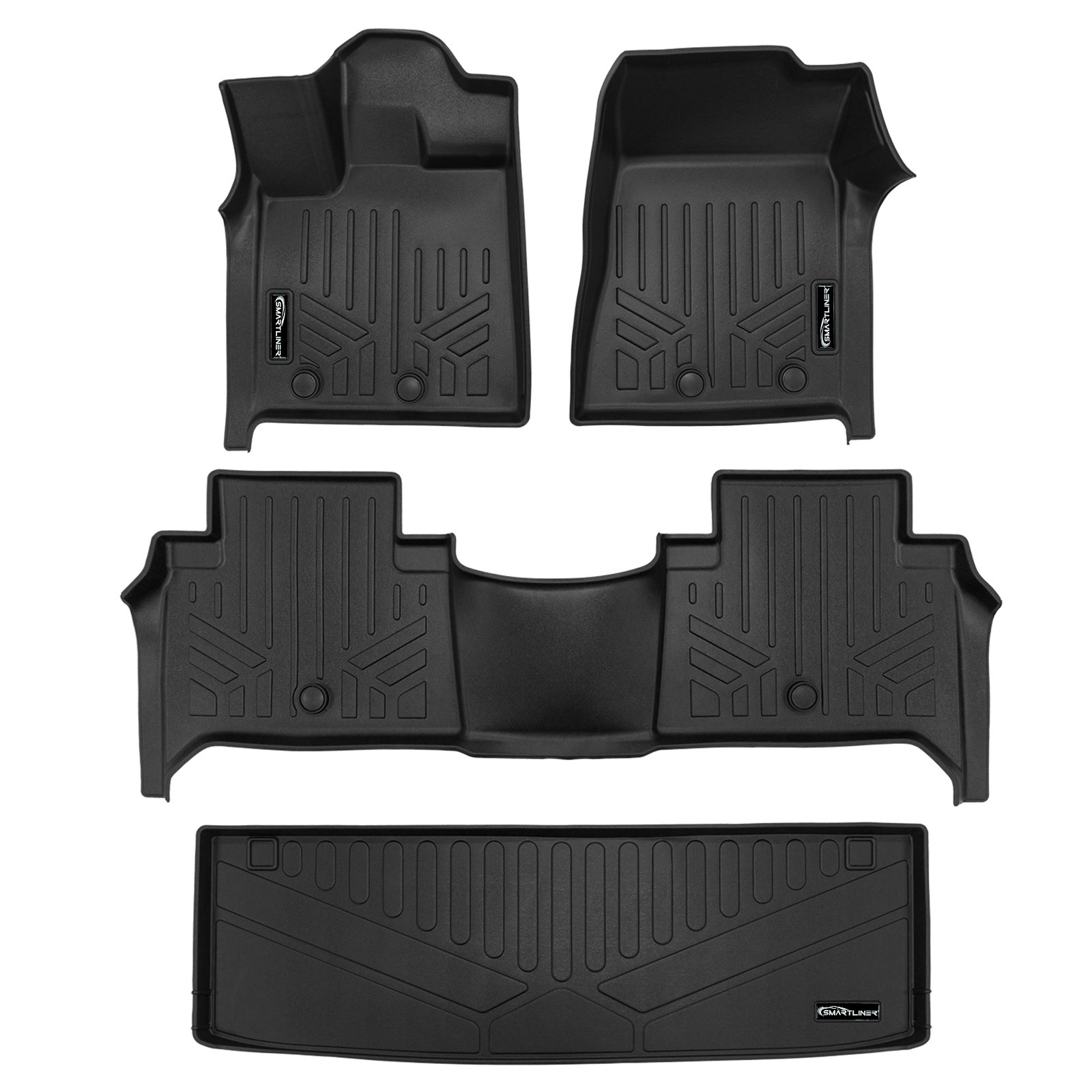 SMARTLINER Custom Fit Floor Liners For 2025 Infiniti QX80 and 2025 Nissan Armada Bucket Seats & Center Console Only