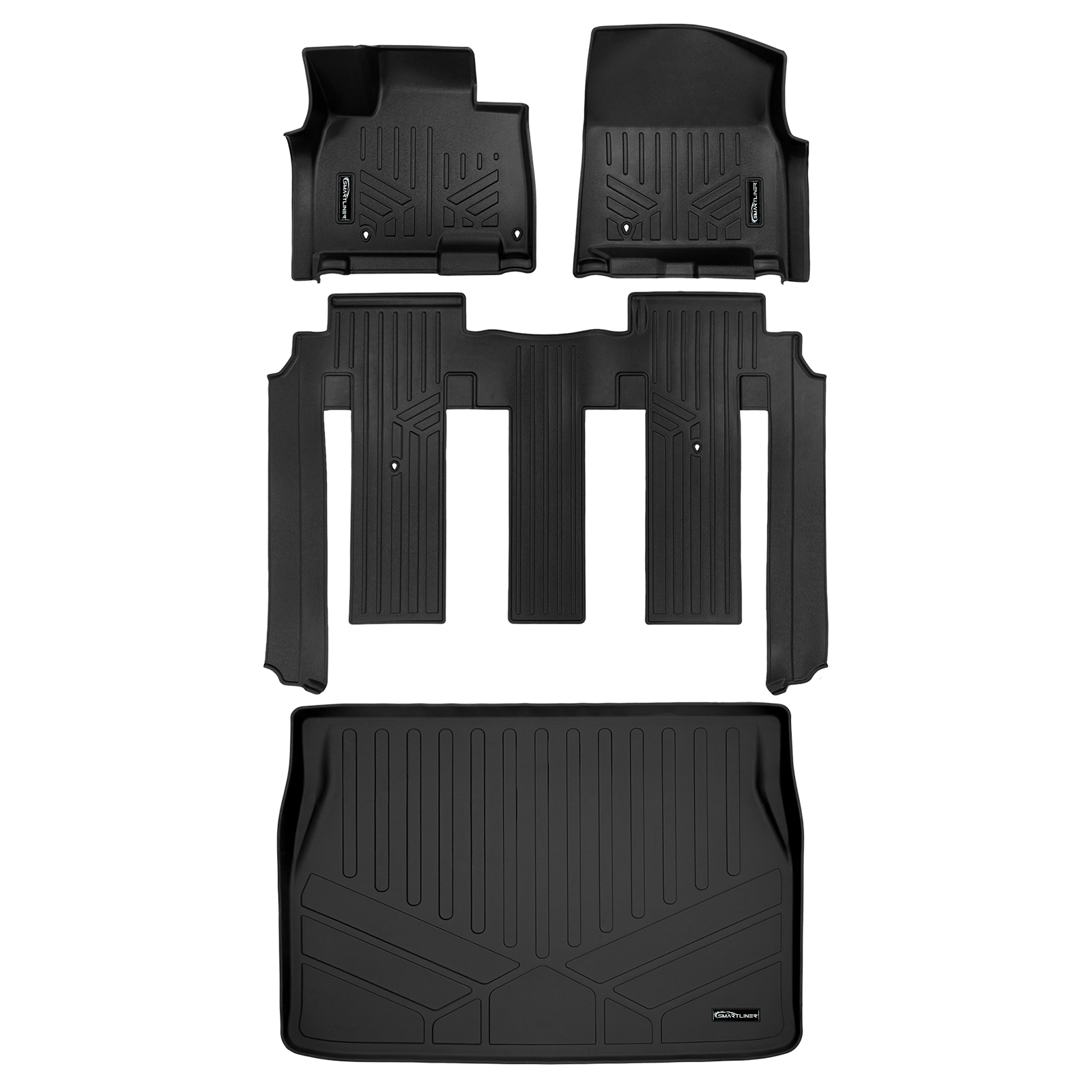 SMARTLINER Custom Fit Floor Liners For 2025-2026 Kia Carnival Hybrid (8 Passenger Models)