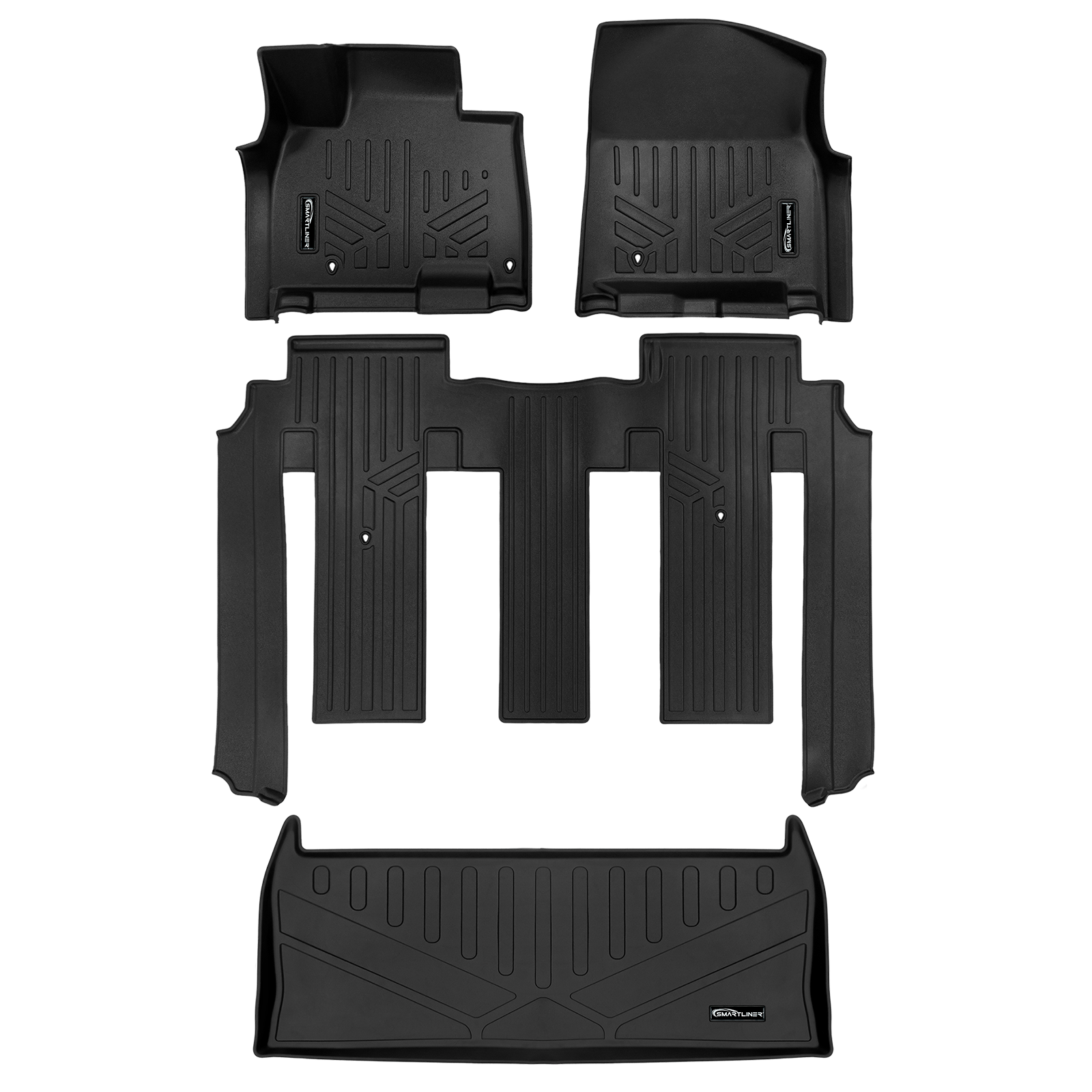 SMARTLINER Custom Fit Floor Liners For 2025-2026 Kia Carnival Hybrid (8 Passenger Models)
