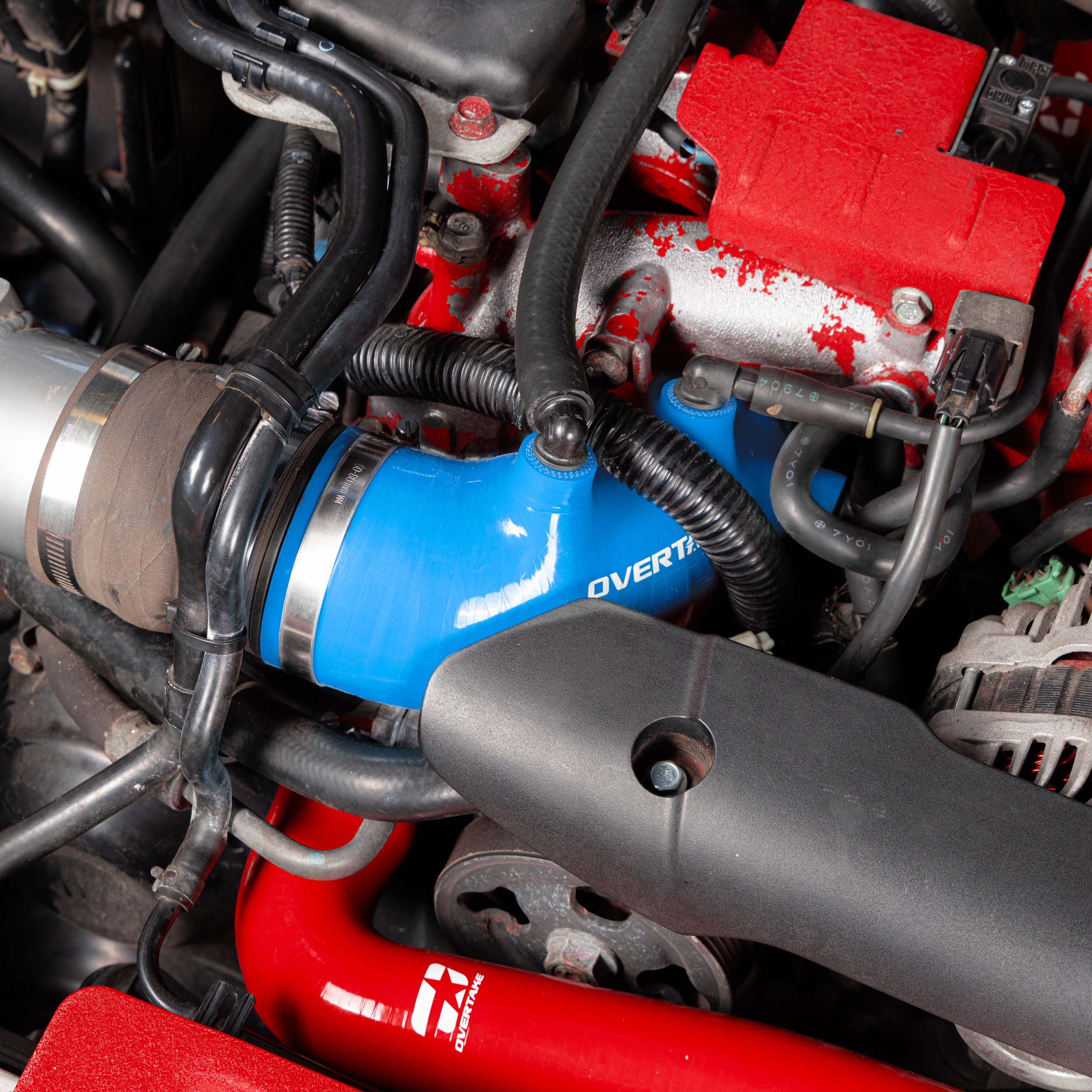 OVERTAKE Silicone Turbo Inlet Hose - Subaru 2004-2021 STI, 2002-2007 WRX, 2004-2008 Forester XT