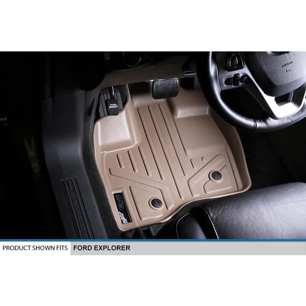 SMARTLINER Custom Fit Floor Liners For 2011-2014 Ford Explorer (with 2nd Row Center Console)