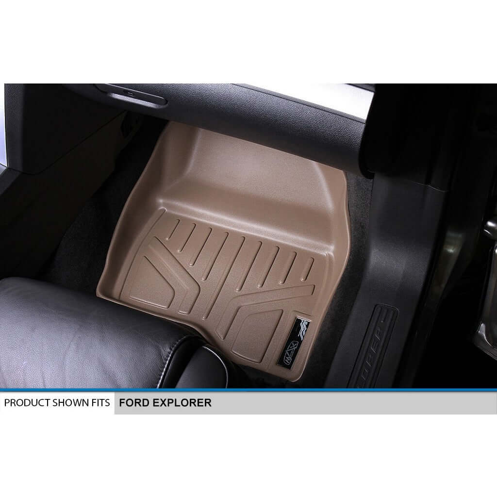SMARTLINER Custom Fit Floor Liners For 2011-2014 Ford Explorer (with 2nd Row Center Console)