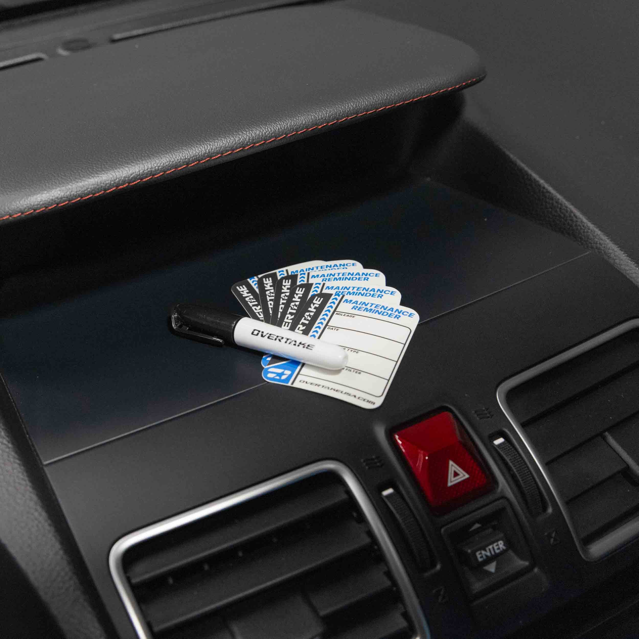 OVERTAKE Oil Change Reminder Sticker - 5 Pack