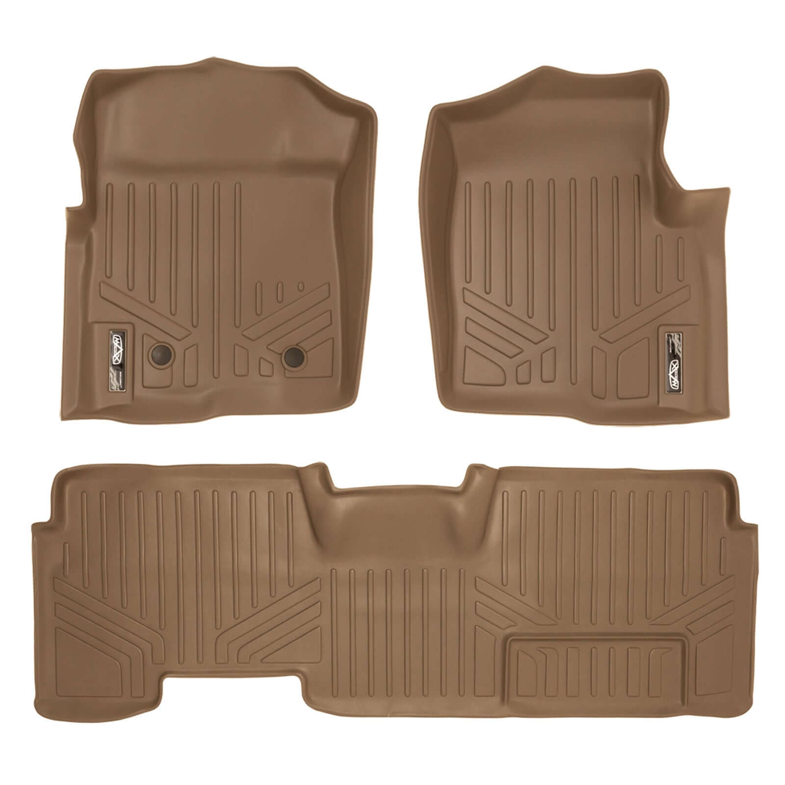 SMARTLINER Custom Fit Floor Liners For 2011-2014 Ford F-150 SuperCab with Flow Center Console