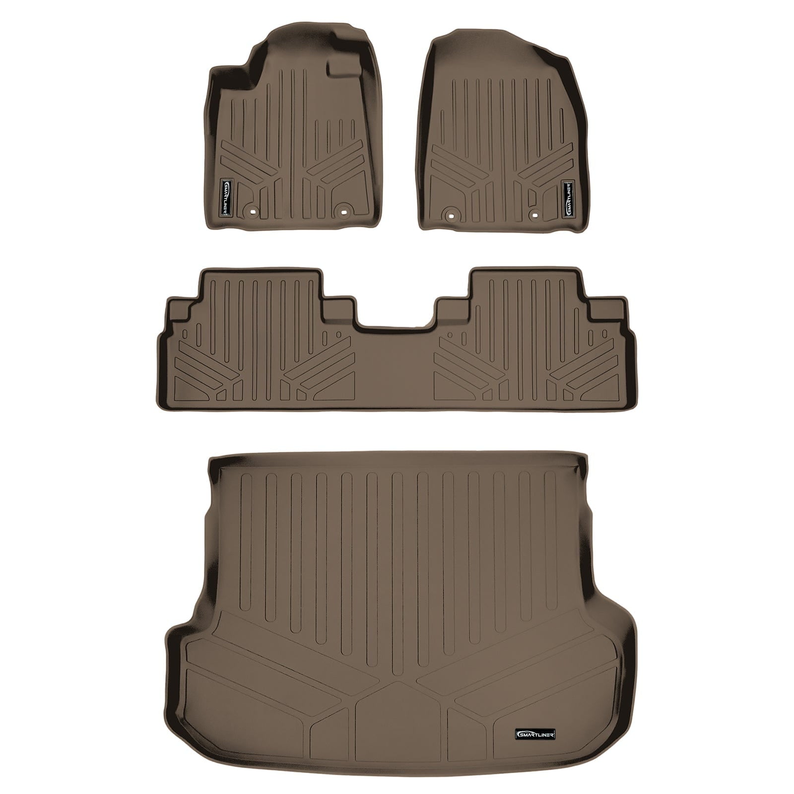 SMARTLINER Custom Fit Floor Liners For 2013-2015 Lexus RX (First Row Twist type Rings)
