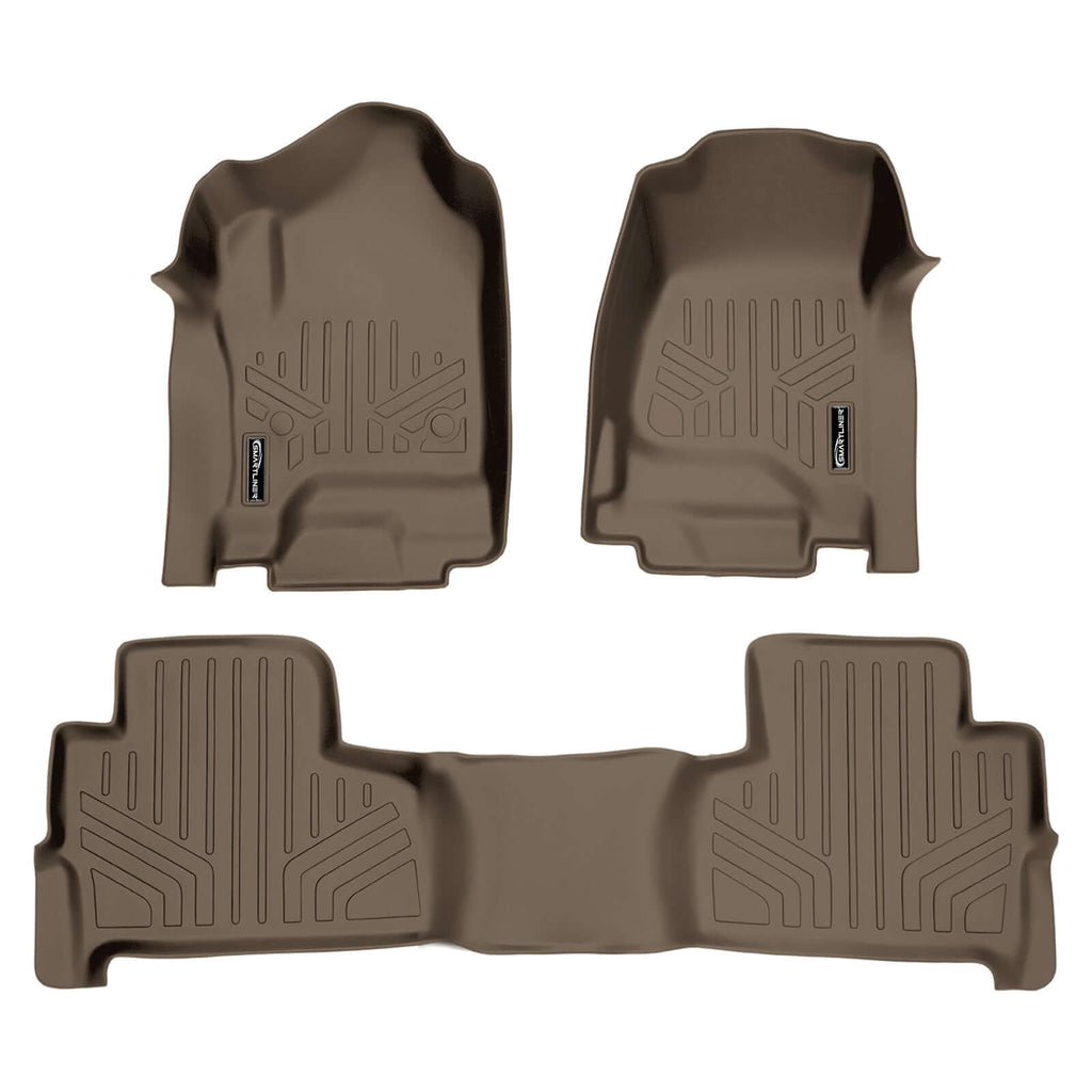Smart Trim™ Custom Fit Floor Liners For 2015-2020 Chevrolet Tahoe / GMC Yukon With 2nd Row Bucket Seats