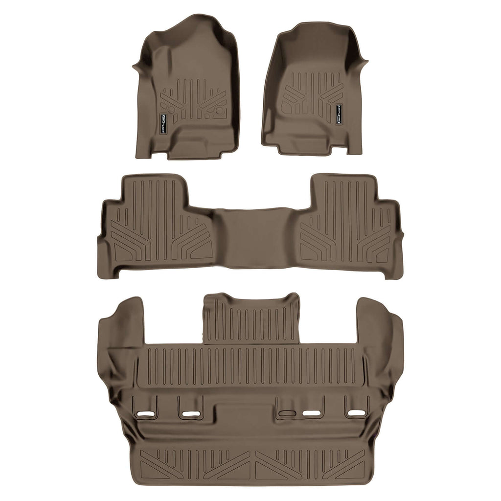 Smart Trim™ Custom Fit Floor Liners For 2015-2020 Chevrolet Tahoe / GMC Yukon With 2nd Row Bucket Seats