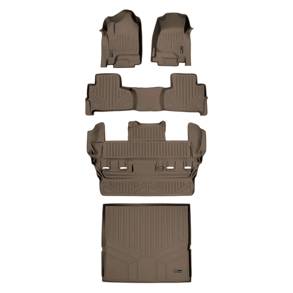 Smart Trim™ Custom Fit Floor Liners For 2015-2020 Chevrolet Tahoe / GMC Yukon With 2nd Row Bucket Seats