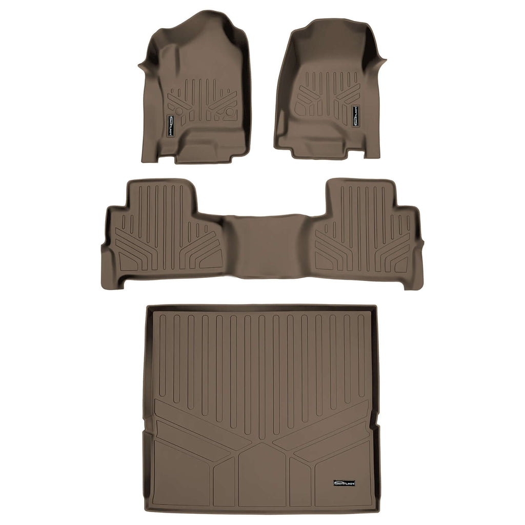 Smart Trim™ Custom Fit Floor Liners For 2015-2020 Chevrolet Tahoe / GMC Yukon With 2nd Row Bucket Seats