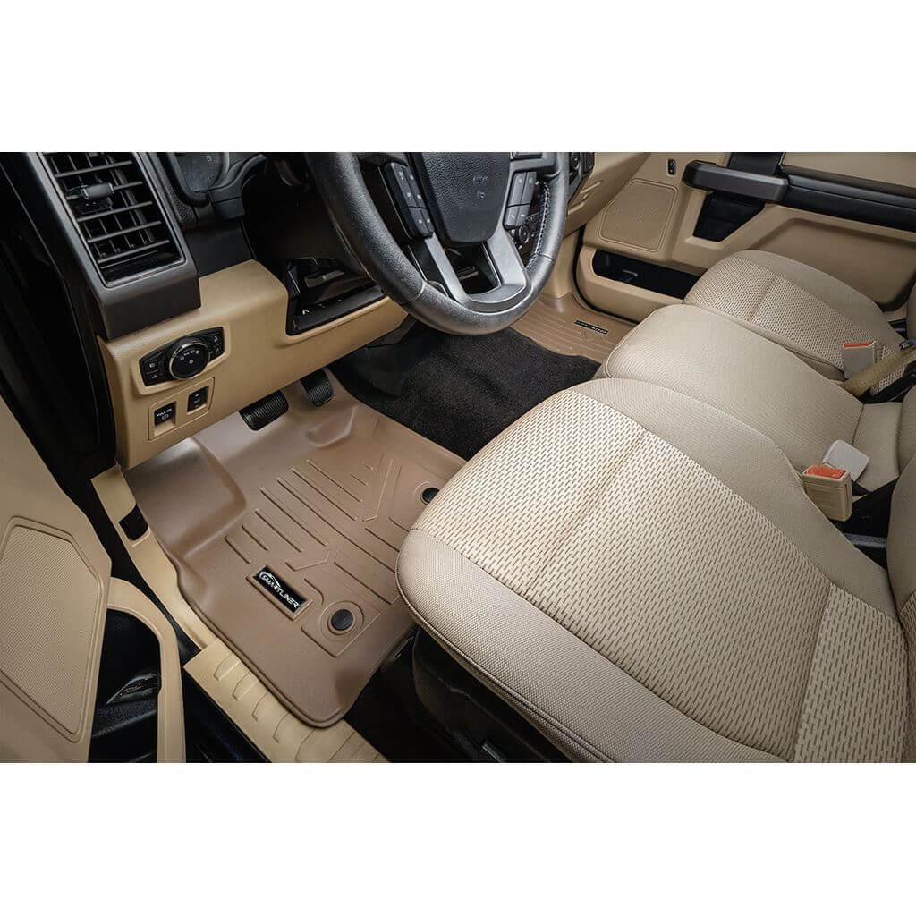 SmartCoverage™ Custom Fit Floor Liners For 2015-2025 Ford F-150 SuperCrew Cab with 1st Row Bench Seat (No OTH and no 2nd Row Underseat Storage)