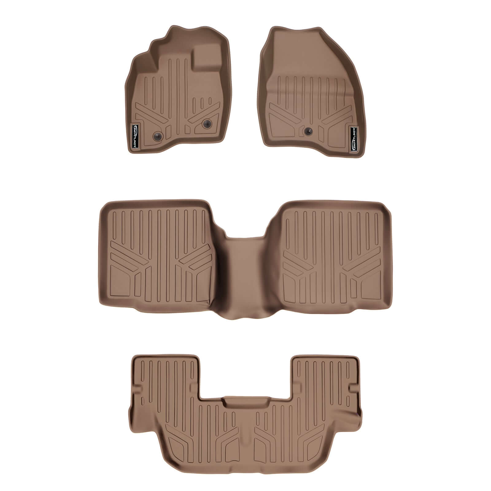 SMARTLINER Custom Fit Floor Liners For 2017-2019 Ford Explorer without 2nd Row Center Console